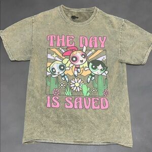 Oversized Graphic Tee - Powderpuff Girls - The Day is Saved